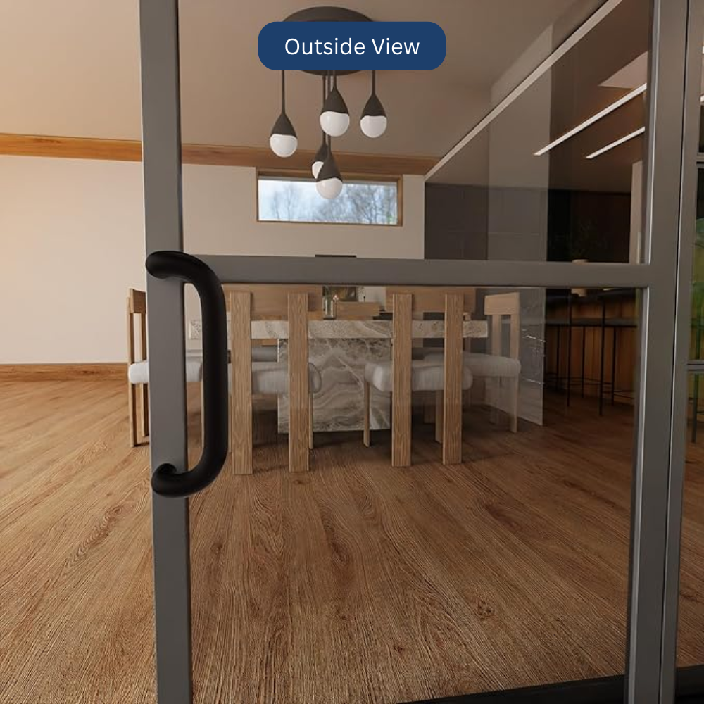 Solid Push Bar & Pull Handle Set – Aluminum | 33" Push + 10" Pull