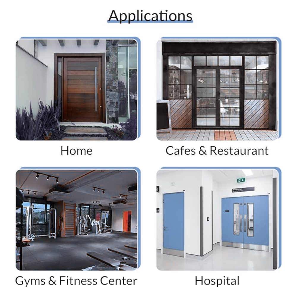 Solid Push Bar & Pull Handle Set – Aluminum | 33" Push + 10" Pull