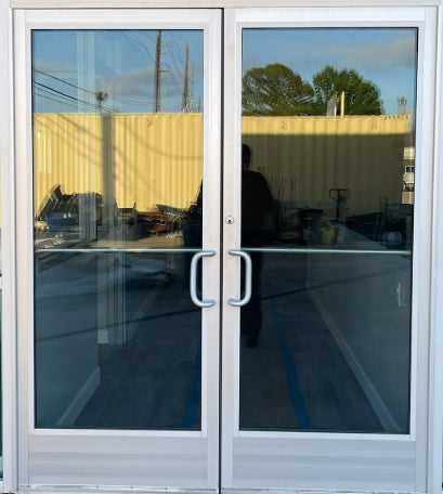 Solid Push Bar & Pull Handle Set – Aluminum | 33" Push + 10" Pull