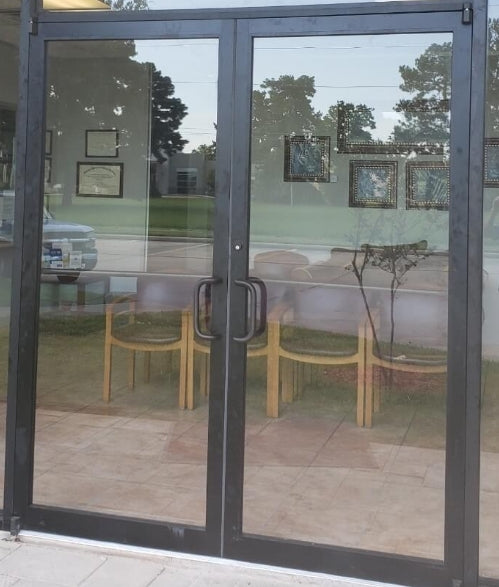 Solid Push Bar & Pull Handle Set – Aluminum | 33" Push + 10" Pull