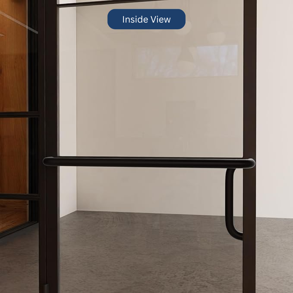 Solid Push Bar & Pull Handle Set – Aluminum | 33" Push + 10" Pull